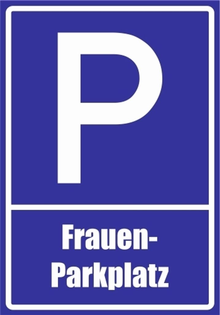 Kiwistar - Parkplatzschild - PVC-Platte 3mm - Frauenparkplatz - 21 x 15cm