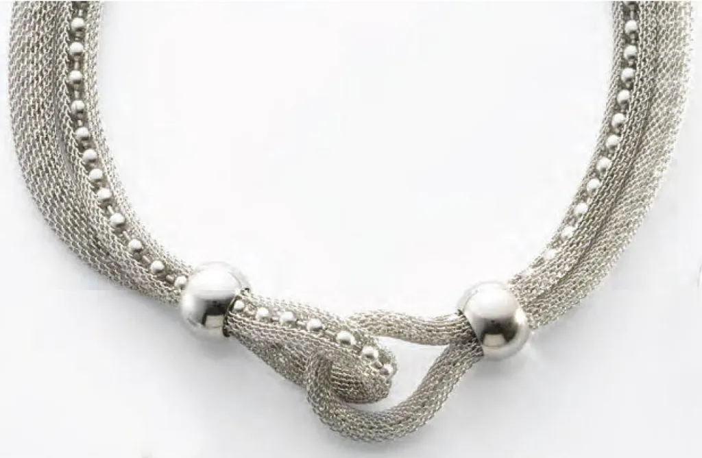 Victoria Catena a maglia larga in argento - 1