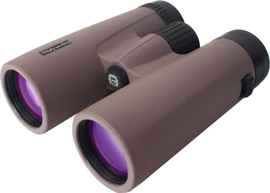 Professor Optiken Fichtelberg 10x42 - braun, mit Porro-Prismen (BaK-4), kompaktes Fernglas für Urlaub, Freizeit & Pirsch - wasserdicht
