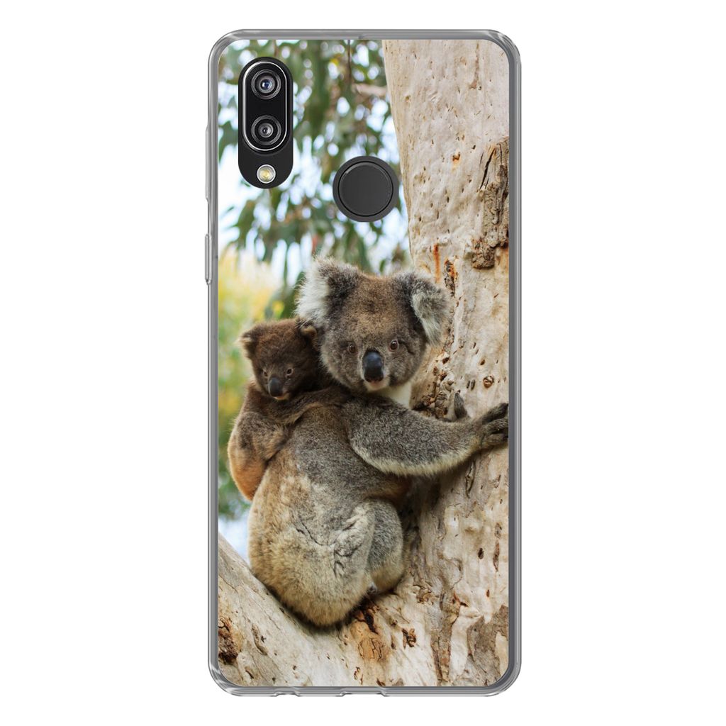 MuchoWow Handyhülle Schutzhülle Hülle für Huawei P20 Lite (2020) Koalas - Kind - Baum - Kinder - Junge - Mädchen Silikon Softcase Handy Hül...