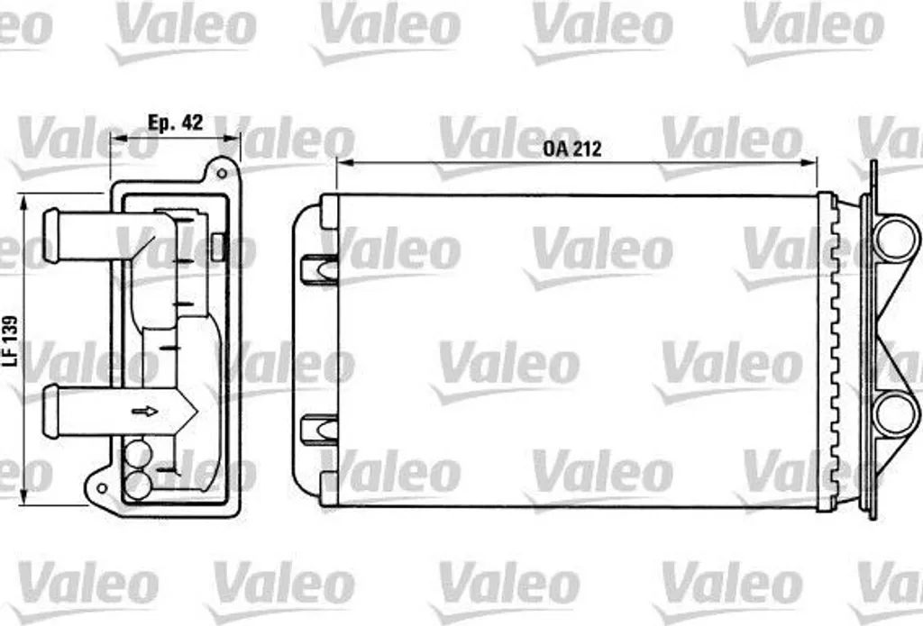 VALEO 812013 Échangeur de Chaleur Chauffage pour T4 T6 OE 729819032