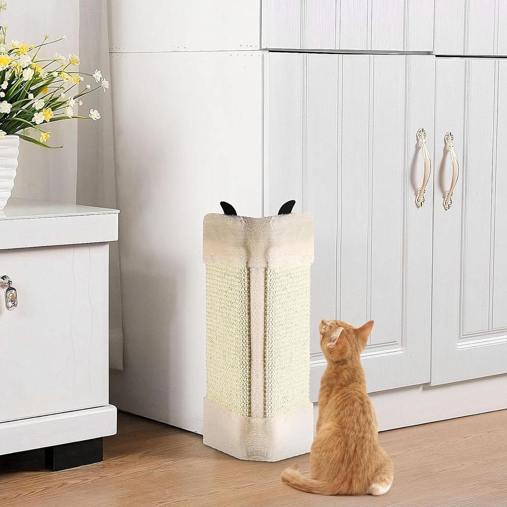 2er Pack Katzenkratzmatte Aus Sisal – 59,9 X 40,1 Cm Mit Spielzeug & Nägeln Für Sofa & Stühle