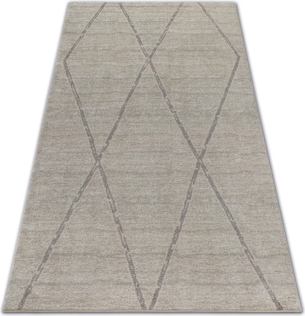 Tapis SOFT 8033 Losanges Facile d'Entretien et Anti-Poussière 80x150 cm