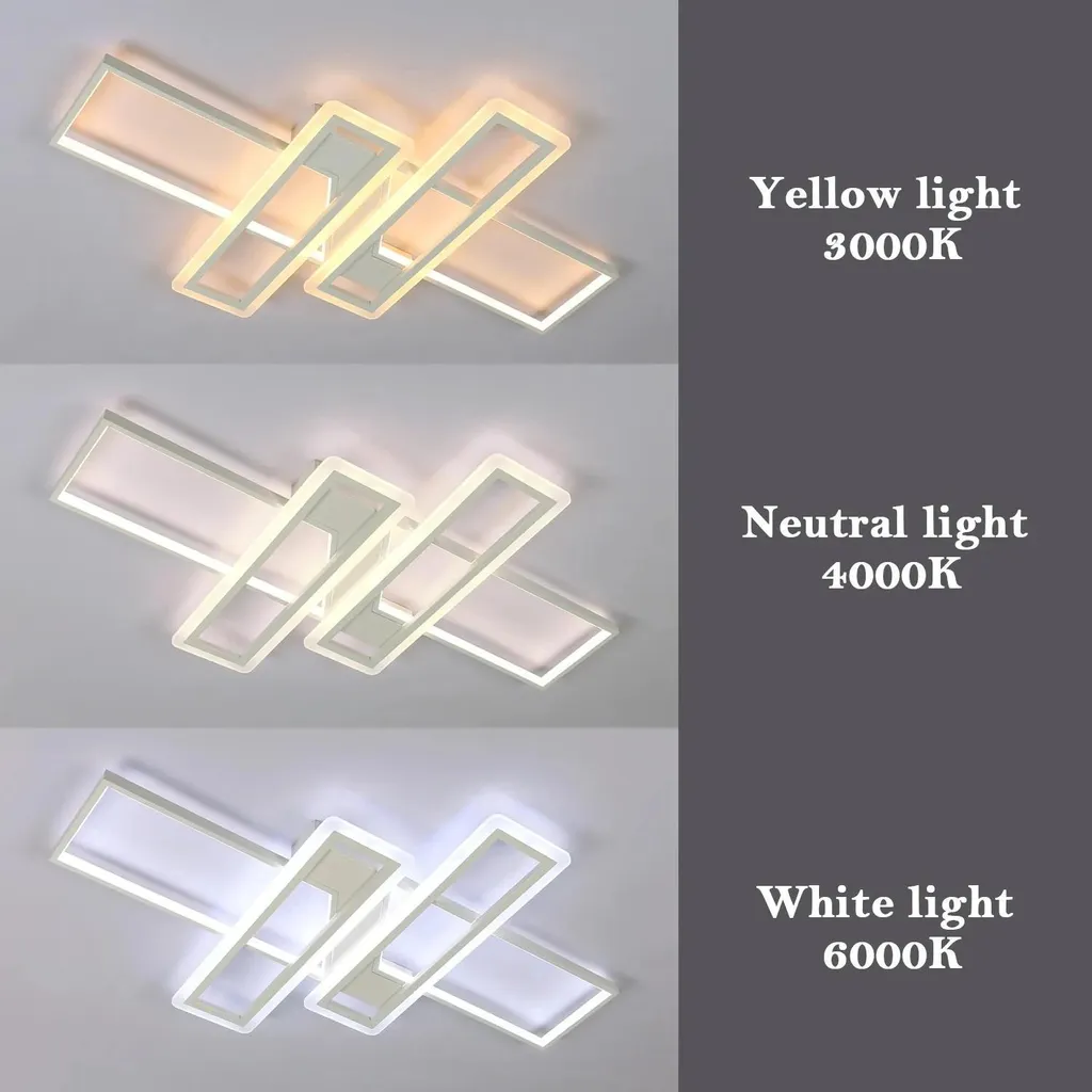 Plafonnier LED 84W avec Télécommande - Intensité Variable Blanc Froid - 5