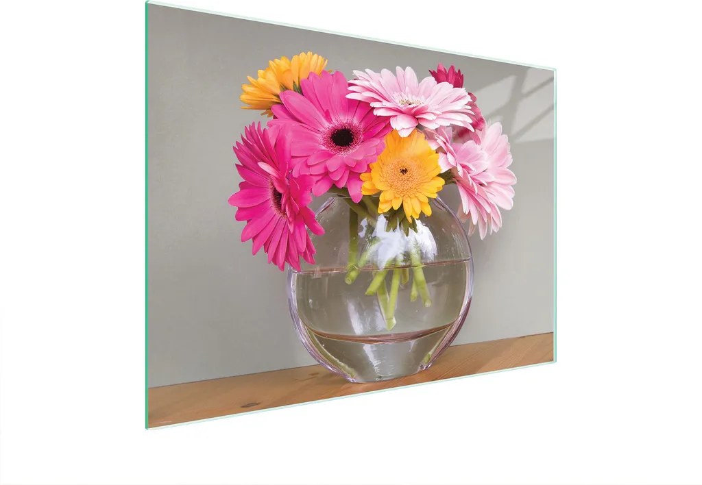 Tagliere Vetro Temperato 40x30 cm | Protezione Piano Cottura Fiori