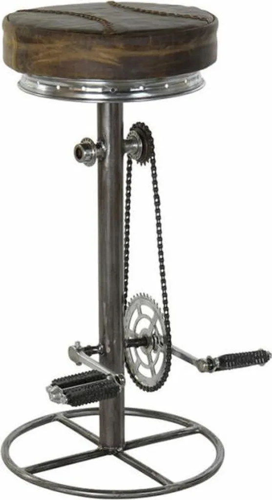 Tabouret haut pour îlot de cuisine métal et plastique 44x41x82 cm
