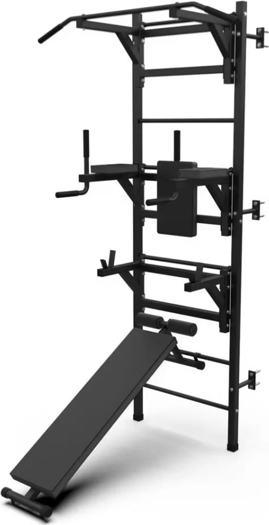 Sprossenwand erwachsene mit Klimmzugstange und Übungsbank X-sport Max