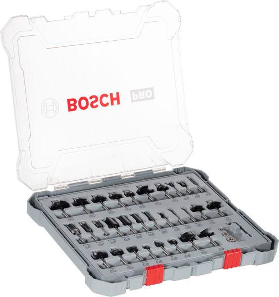 PRO Nutfräser- Set, gemischt, Schaft 6 mm, 30-tlg