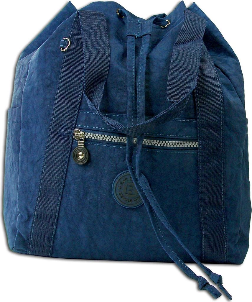 Bag Street Rucksack Crinkle Nylon navy trendiger Damen Handtasche ORJ202B