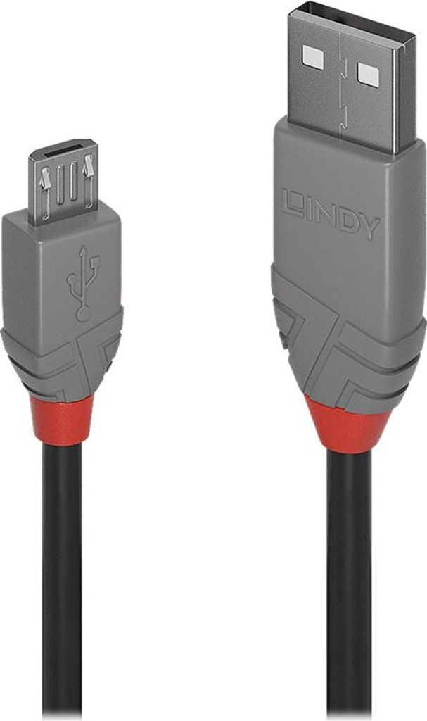 LINDY USB 2.0 Kabel Typ A/Micro-B Anthra Line M/M 3m Immagine del prodotto 