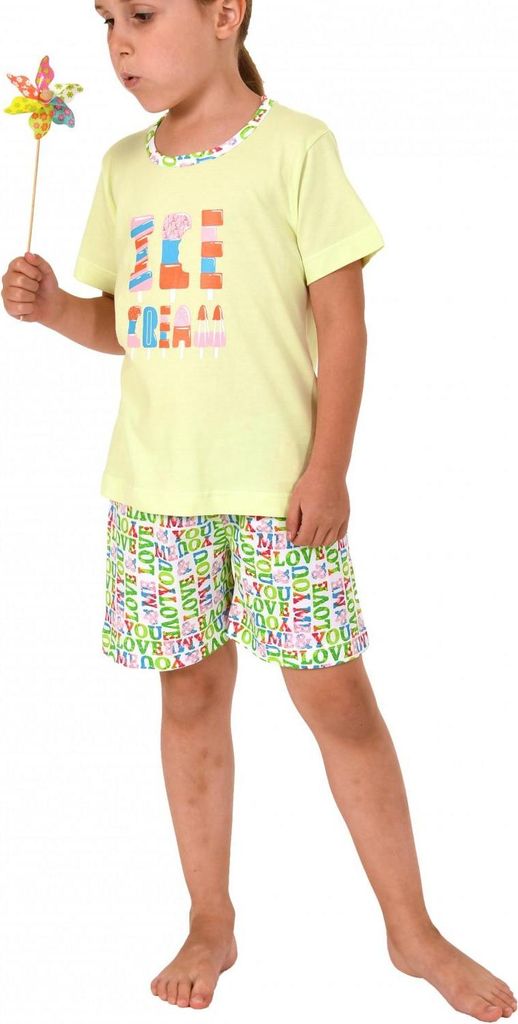 Kleinkinder Mädchen Pyjama kurzarm in toller Optik 171 705 90 842 ; helltürkis , 104