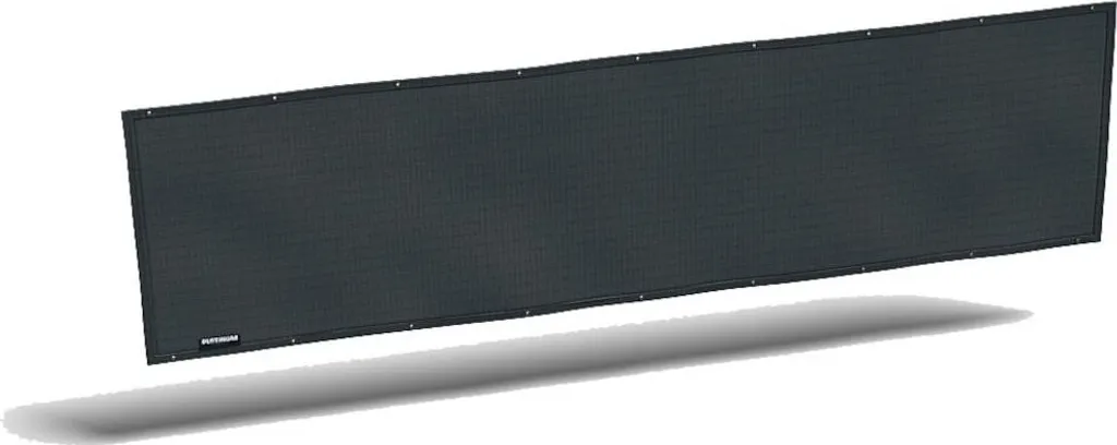 Cache-vue Balcon HDPE Gris 285g/m² Résistant aux UV avec Fixations 5m