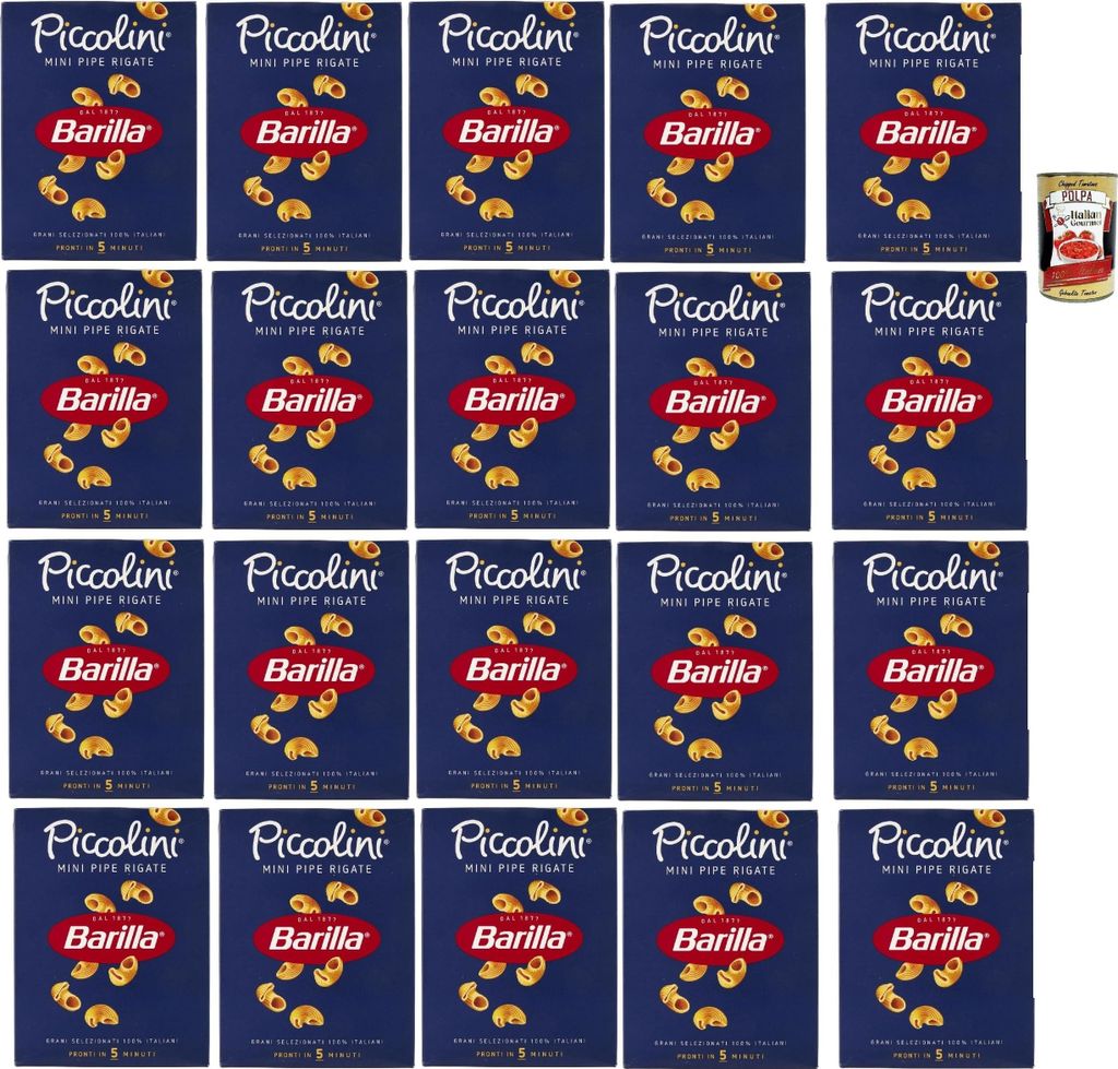 Barilla Piccolini Mini Pipe Rigate – italienische Pasta, Produktbild 