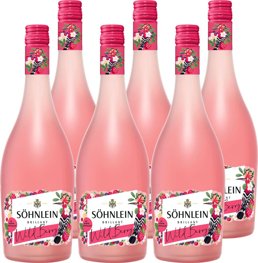 Söhnlein Brillant Sparkling Wild Berry (6 x 0,75l) - Alternative zu Sekt und Champagner; Sommerlich, beerig, fruchtig