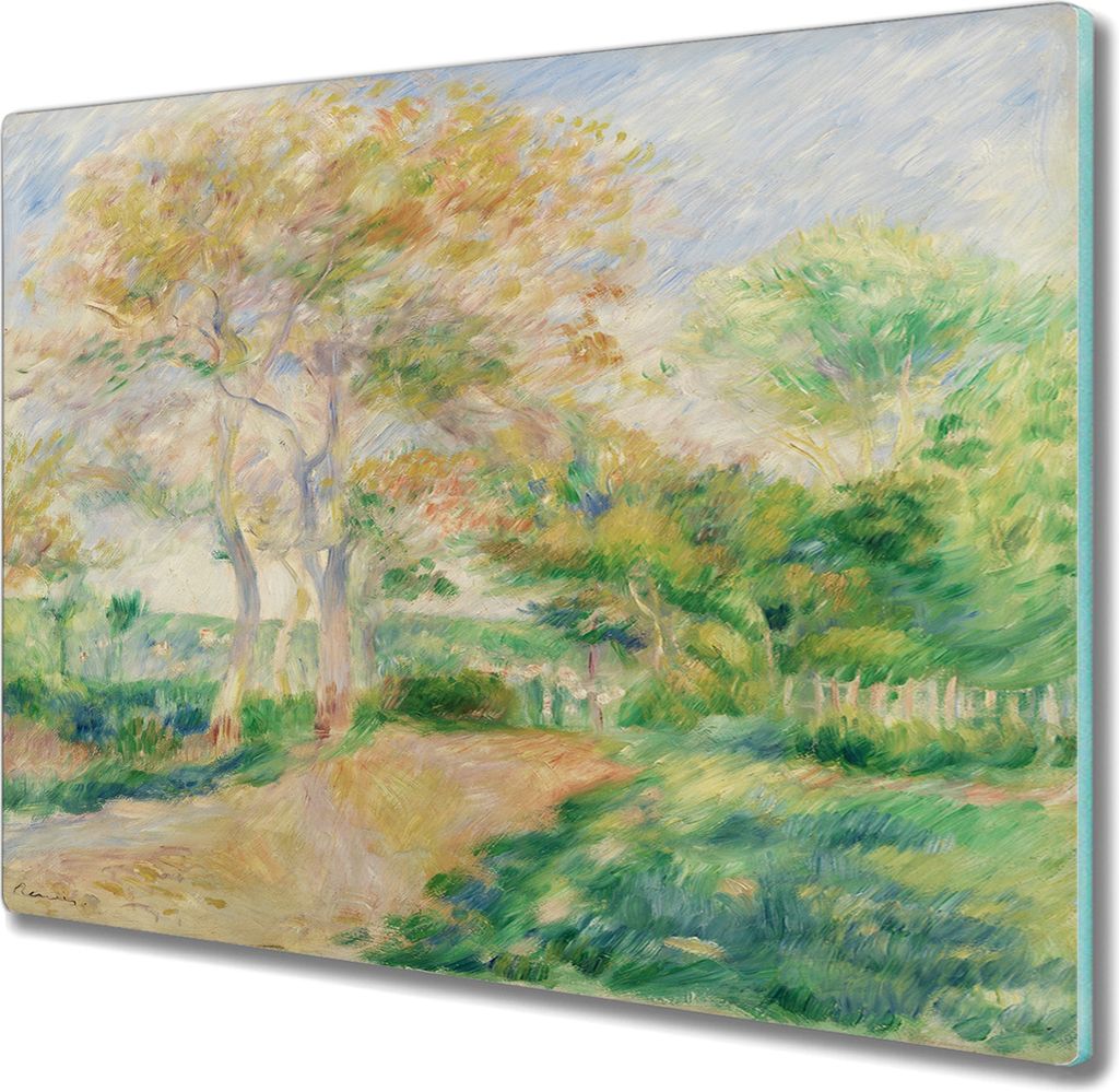 Coloray Hackbrett Herdabdeckplatte 60x52 cm Küchenbrett Kochplattenabdeckung Schneidebrett - Waldpark Gras
