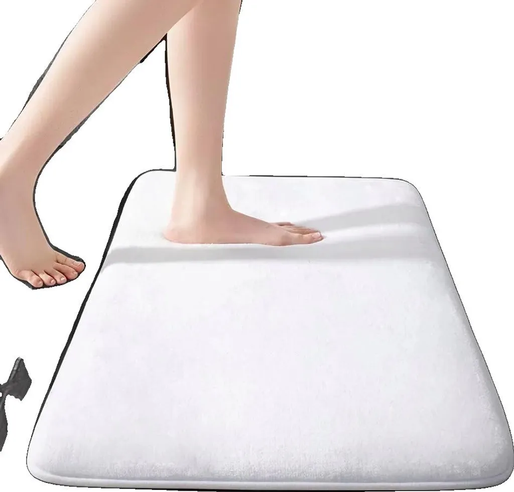 Tapis blanc 60x160 cm antidérapant en daim : fini les glissades !