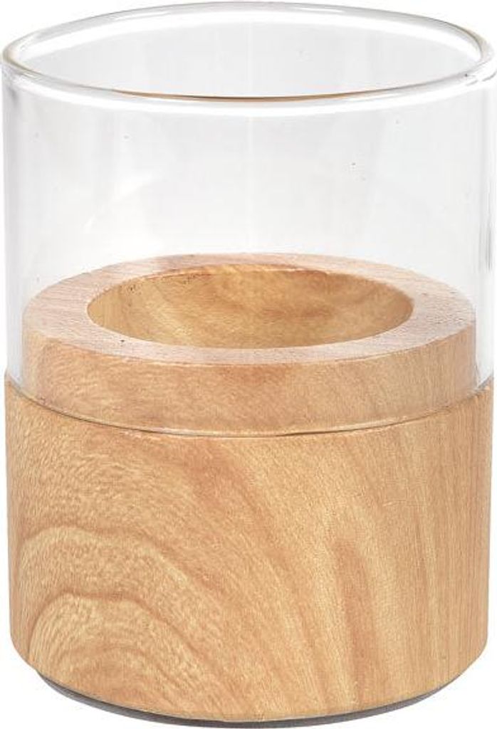 10x Kerzenhalter Neat 70 x 61 mm wood light