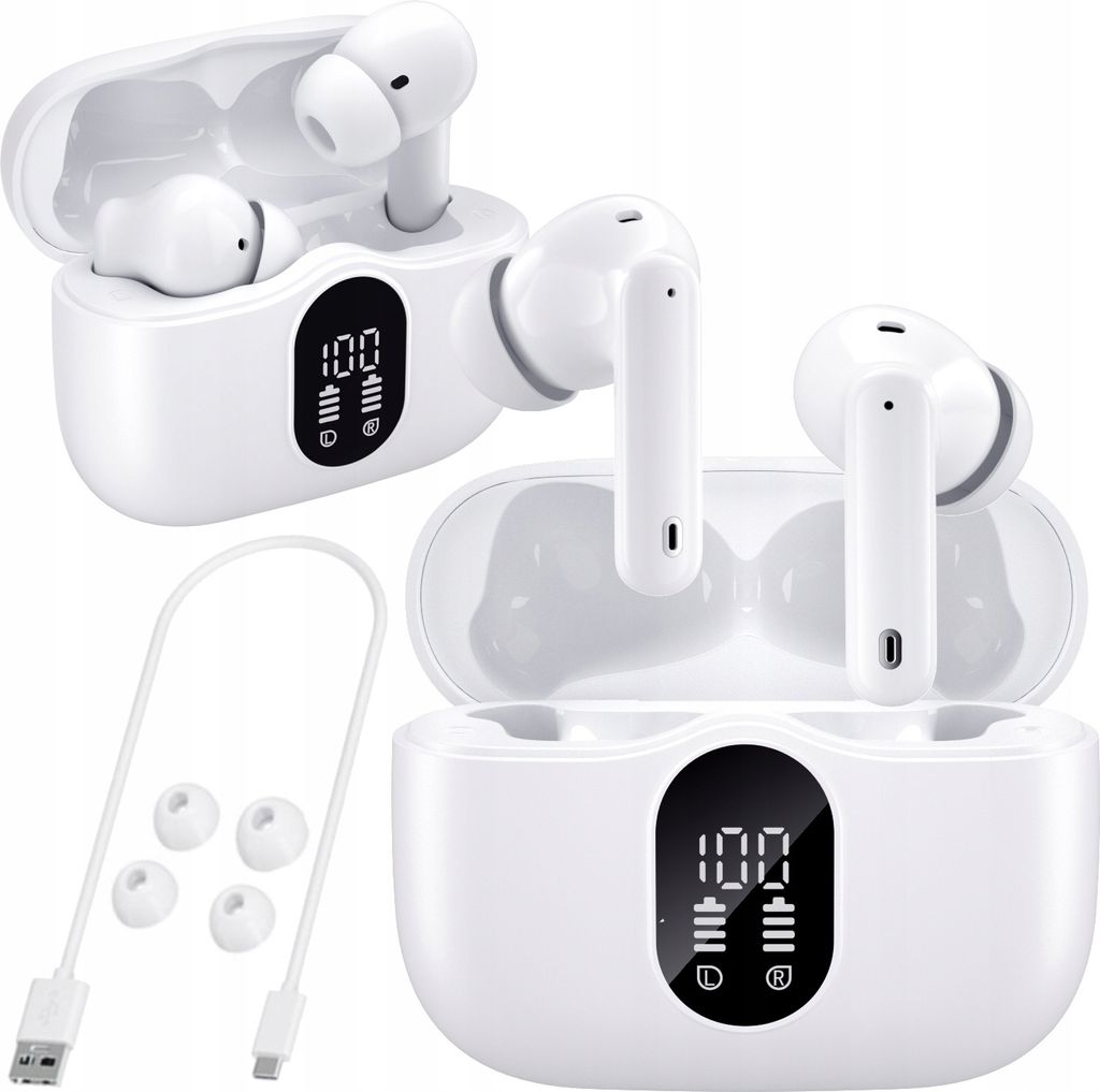 Manta RYTMO PRO WHITE 4-MICROphone In-Ear ANC ENC drahtloser Kopfhörer