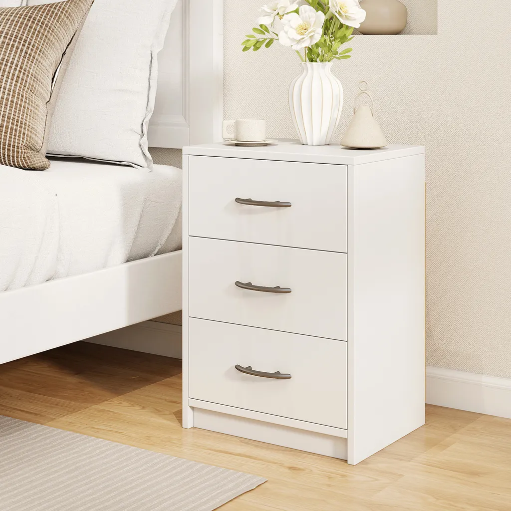 Table de nuit pour boxspring et table d'appoint de canapé blanche