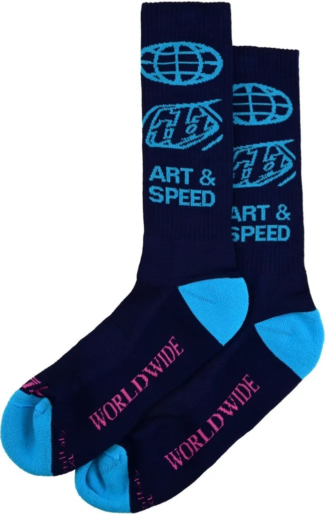 Chaussettes de compression VTT Troy Lee Designs Minuit respirantes S/M