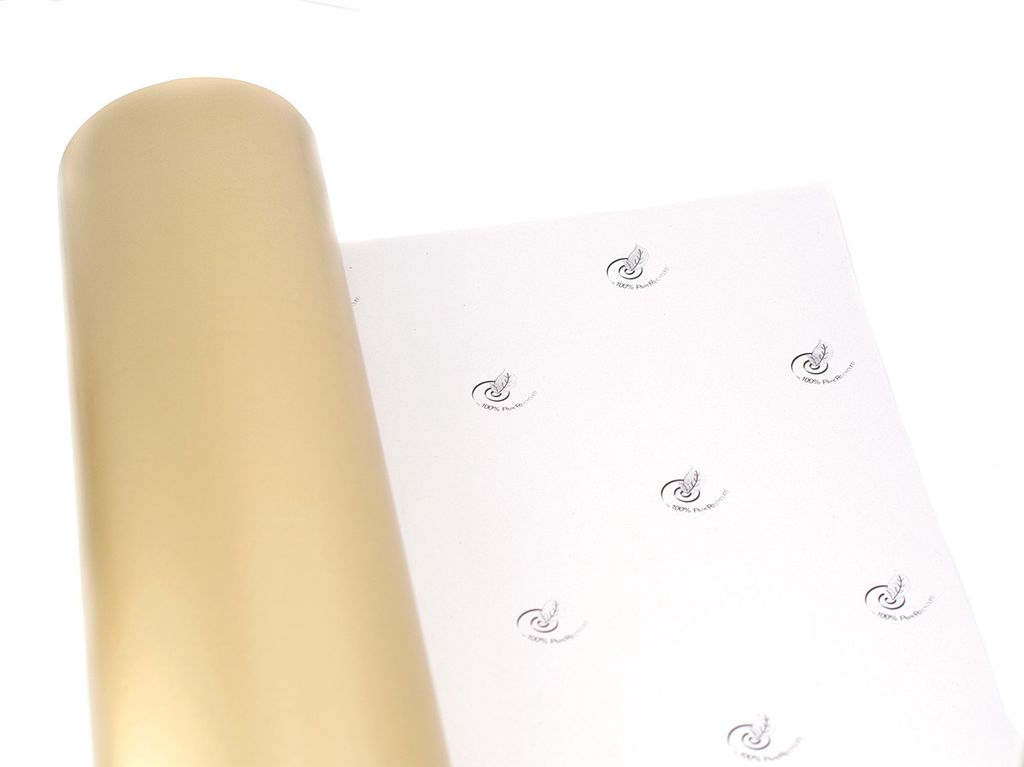 Geschenkpapier einfarbig 70cm x 2m Rolle Gold schimmernd Produktbild 
