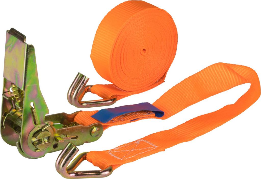 Safetytex 4x Spanngurt 6 Meter 25mm 800kg zweiteilig Zurrgurt Anhänger orange