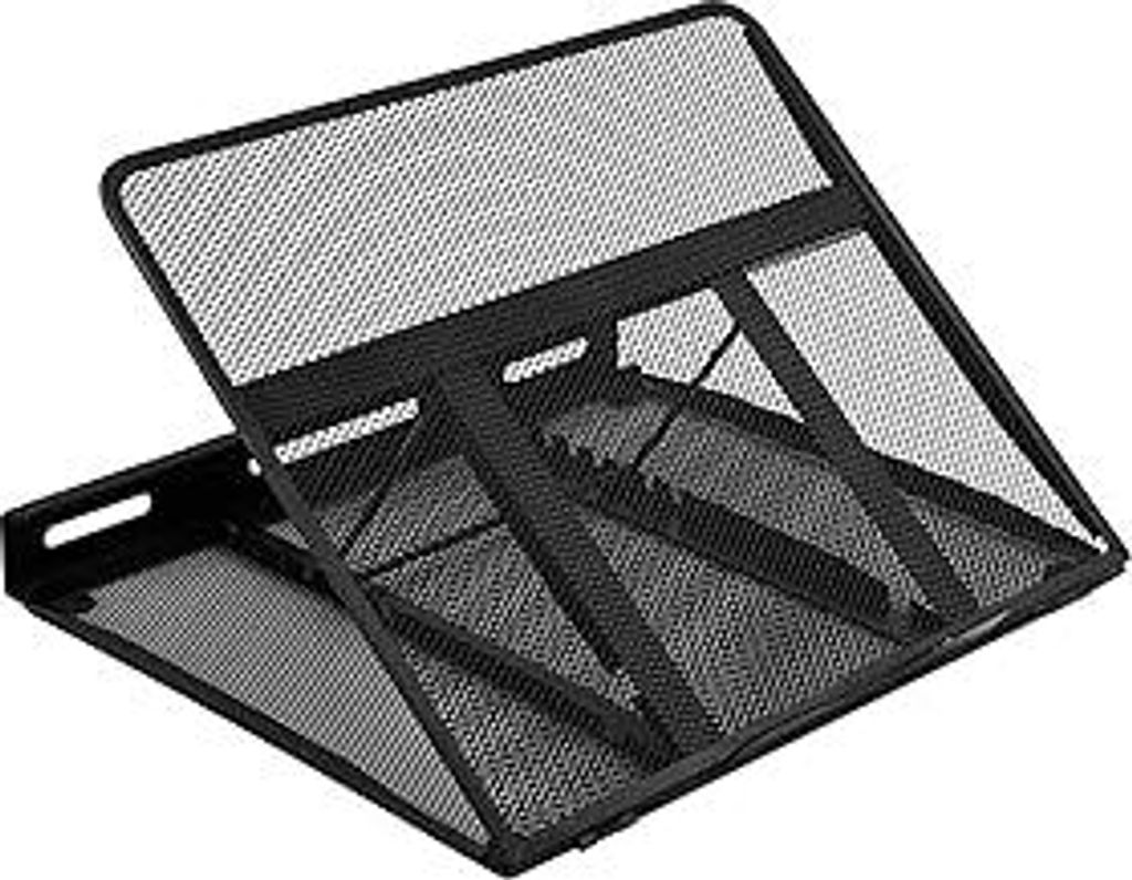 Belüfteter, verstellbarer, ergonomischer Laptopständer, passend für ein Notebook bis 43,9 cm (17,3 Zoll), 33 x 28.7 x 18.5 cm, Schwarz