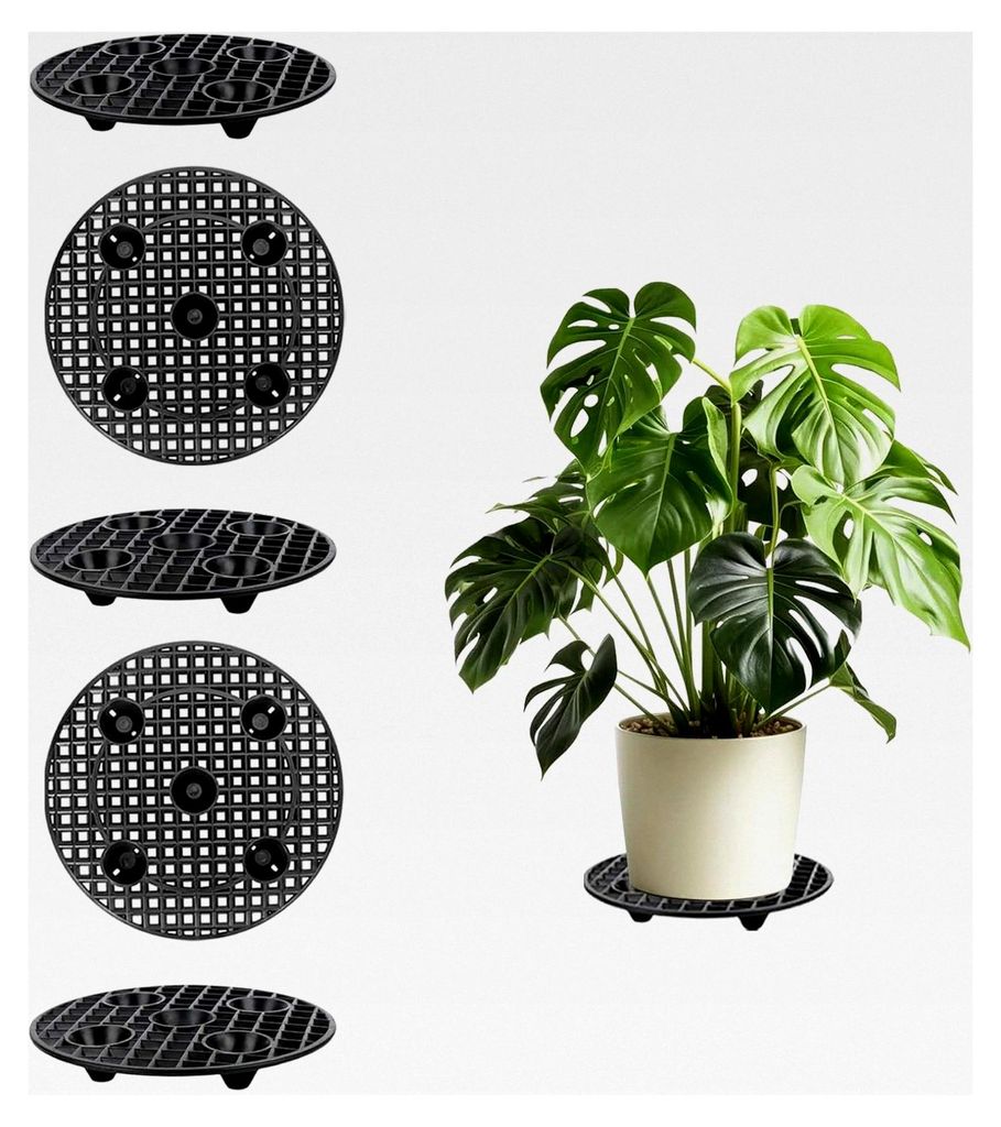 5 Stück 30 cm Kunststoff Blumentopf Untersetzer, Blumentöpfe Mesh Pads, Blumentopf Untersetzer mit Drainage Mesh, Bonsai Gitter, Schutz für Pfla...