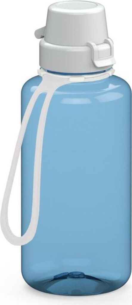 Trinkflasche Kinder 'School' 700 ml - bruchsichere Tritan Wasserflasche inkl. Strap - BPA-frei, auslaufsicher, spülmaschinenfest - transluzent-b...