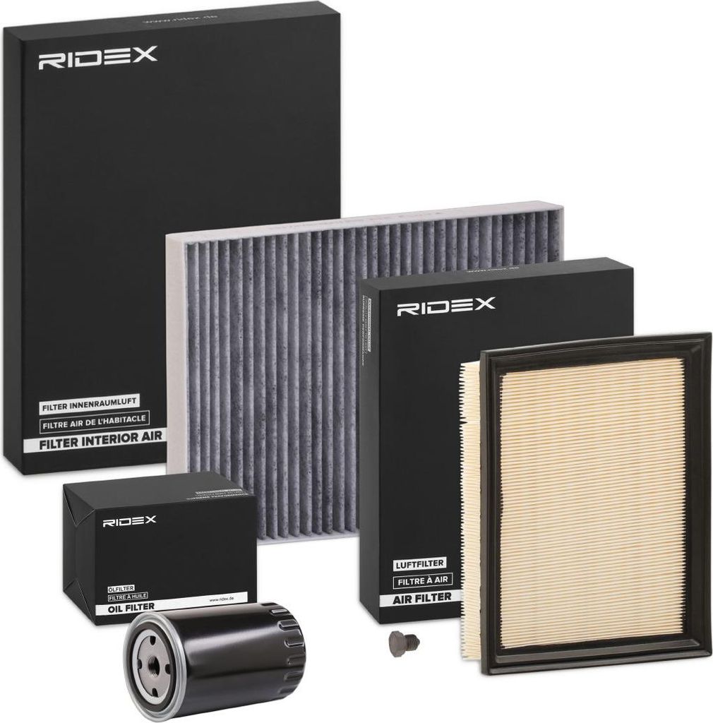 RIDEX Filterset Inspektionspaket Filtersatz für VW GOLF III (1H1) Golf IV Cabrio (1E) Golf III Cabrio (1E7) GOLF III Variant (1H5) Vento (1H2)