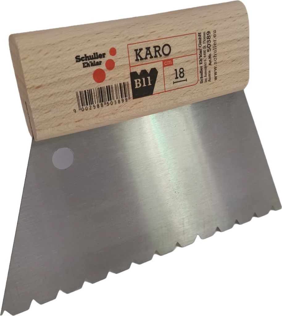 Zahnspachtel Karo 18 cm B11 Produktbild 