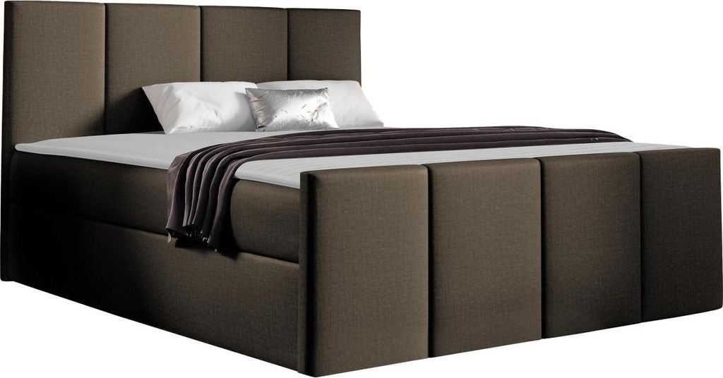 MIRJAN24 Boxspringbett Lars, Ehebett mit zwei Bettkästen, Doppelbett, Stilvoll Schlafzimmer (Zetta 294, Größe: 120x200 cm)