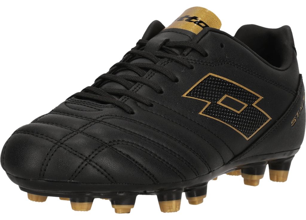 Lotto Fußballschuh Stadio 705 für festen Untergrund und Naturrasen 1UQ All Black/Light Platino 46