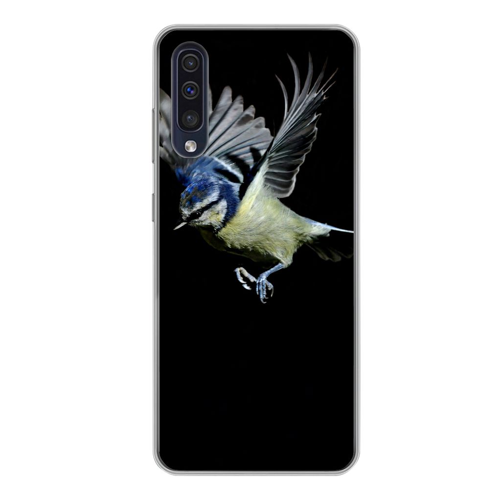 MuchoWow Handyhülle Schutzhülle Hülle für Samsung Galaxy A50 Vogel - Federn - Porträt Silikon Softcase Handy Hülle - Mobiltelefonhülle