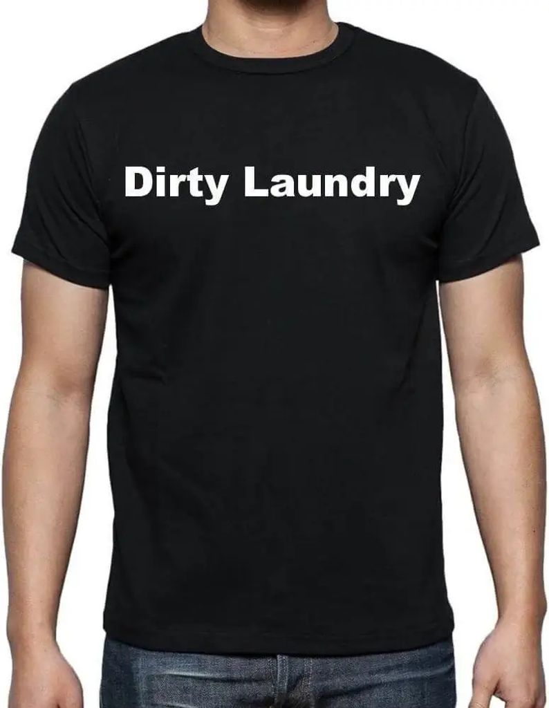 Herren Grafik T-Shirt Schmutzige Wäsche – Dirty Laundry – Öko-Verantwortlich Vintage Jahrgang Kurzarm Lustige Druck Geburtstag Geschenk Mann