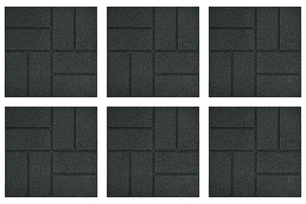 Dalle de trottoir anti-choc pour sol instable 40,5x40,5 cm caoutchouc