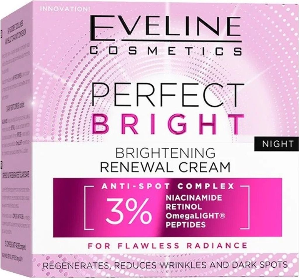 Eveline Cosmetics Perfect Bright – feuchtigkeitsspendende, beruhigende Gesichtscreme