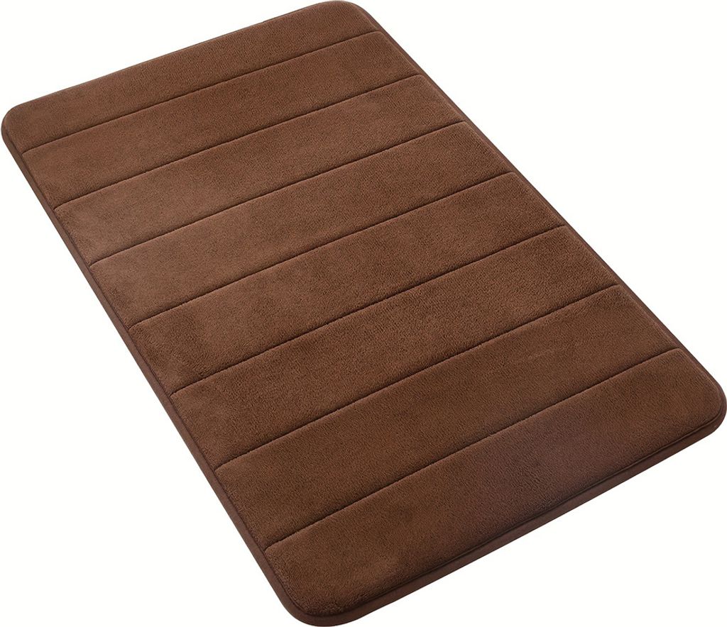 Badematte aus Memory-Schaum, saugfähig, rutschfest, waschbar, Badvorleger – 41 x 61 cm, Grau