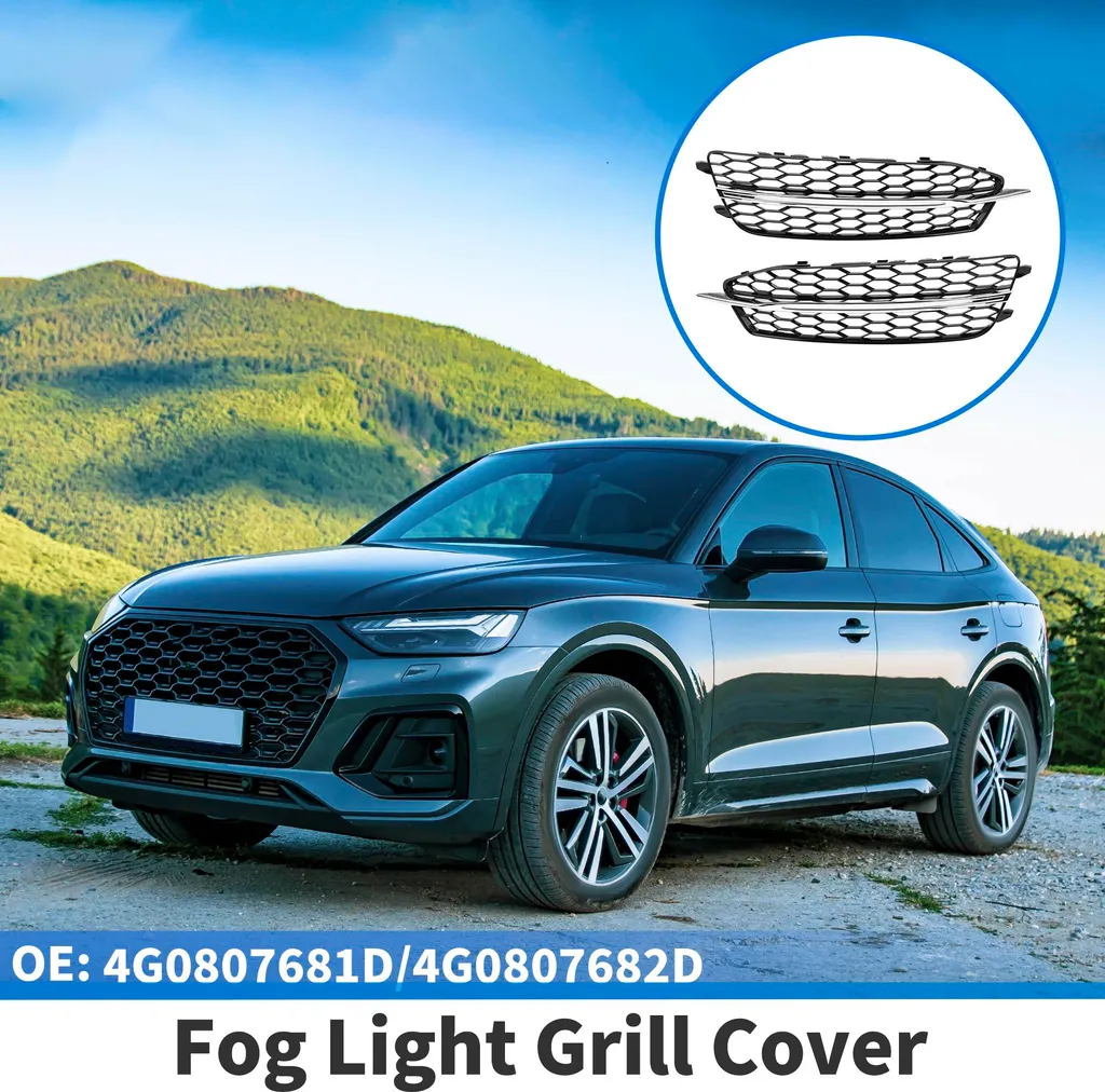 Rénovez vos Grilles de Brouillard Audi A6 C7 2011-2014 - ABS Noir Argent
