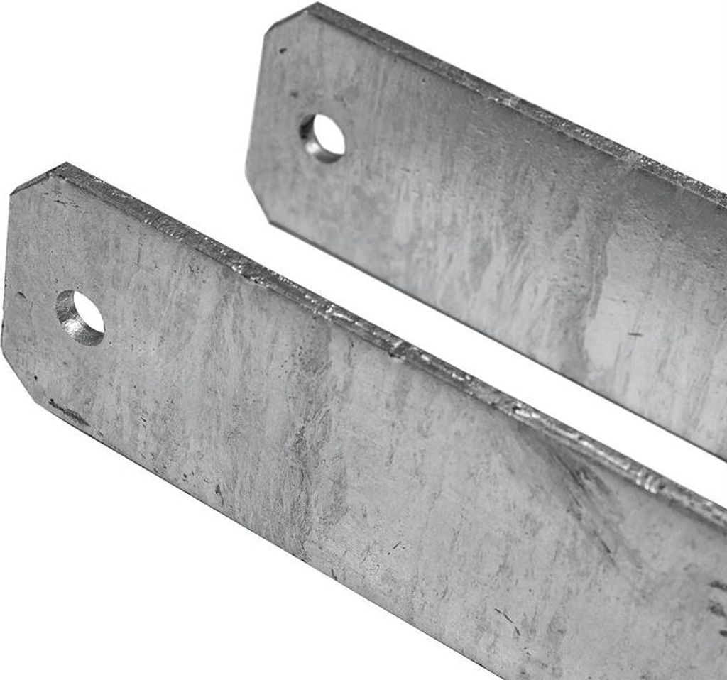 H-Anker 121 mm Pfostenträger Pfostenanker H-Träger feuerverzinkt 80 cm lang