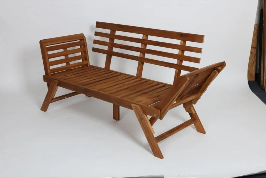 Banc Pliable Acacia 196cm - Solution gain de place pour Jardin - 17
