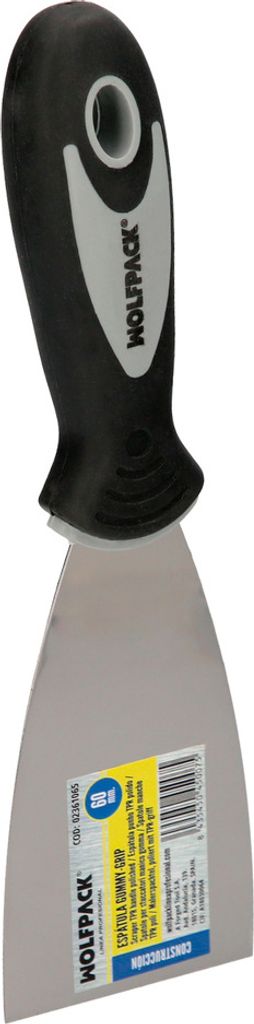 WOLFPACK LINEA PROFESIONAL Spachtelgriff Gummy Grip Blade 60 mm. Gipsspachtel, Malerspachtel, Spachtel, Gipskartonspachtel, etc.