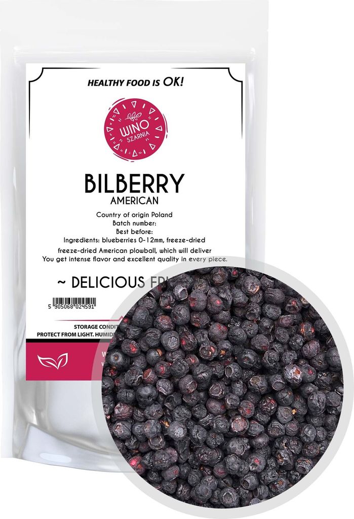 Mirtilli interi liofilizzati - deliziosa frutta Immagine del prodotto 