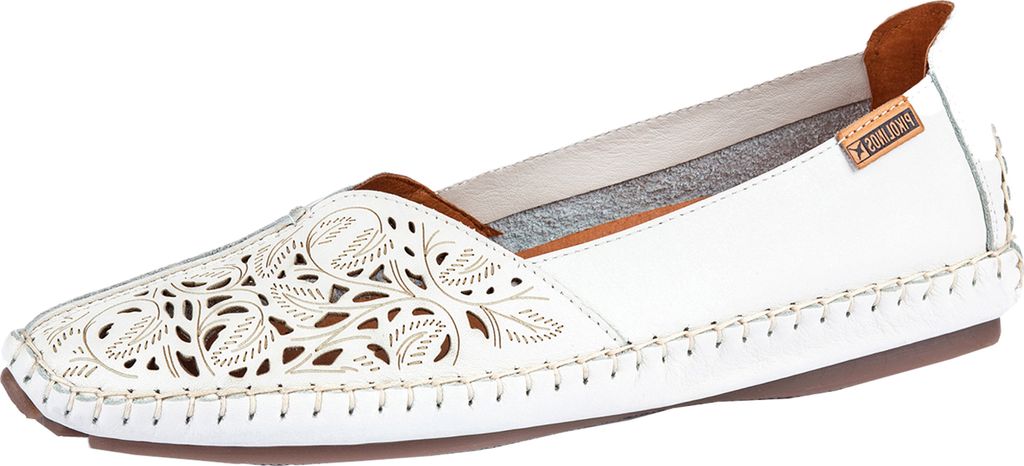Pikolinos Damen Halbschuh Slipper Jerez florales Muster Cutouts trendy 578-4976, Größe:41 EU, Farbe:Weiß