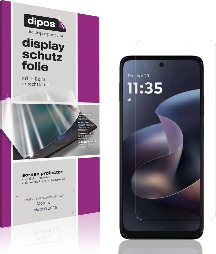 4x Schutzfolie für Motorola Moto G 2026 klar Displayschutzfolie Folie Display Schutz dipos