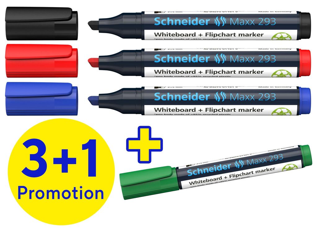 4 Schneider Whiteboard-Marker Maxx 293 farbsortiert Obrázok produktu 