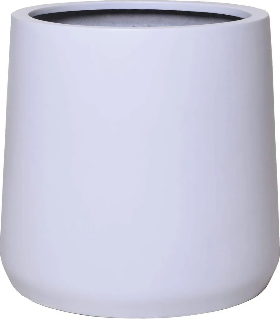 Bac à fleurs incassable blanc mat VEKRA VIVANNO en fibre de verre 55 cm
