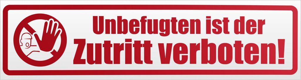 Kiwistar Unbefugten Zutritt verboten Magnetschild Schild magnetisch - 30cm Rot - reflektierend - Magnetfolie für Auto PKW Kfz