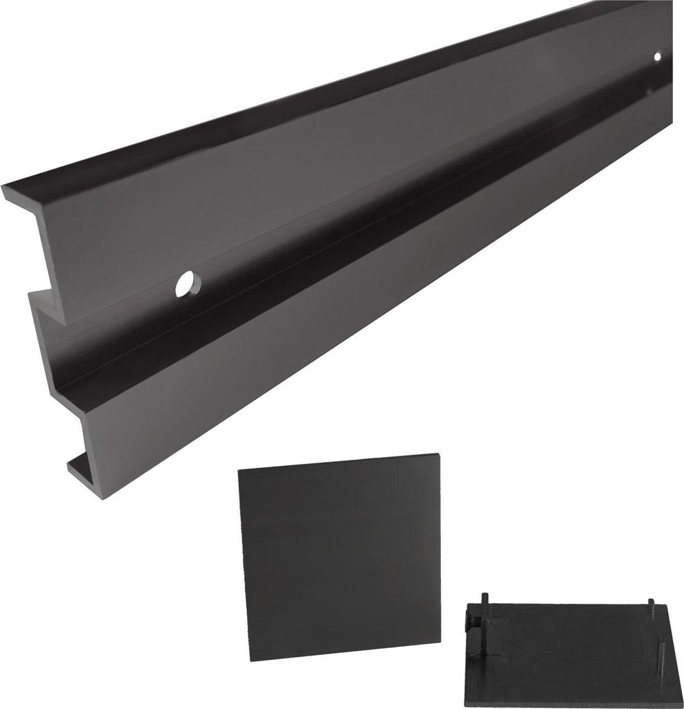 Griffwerk Wandabstand-Set für PLANEO X - AIR SILENT Kaschmirgrau 2000 mm 12,5 mm