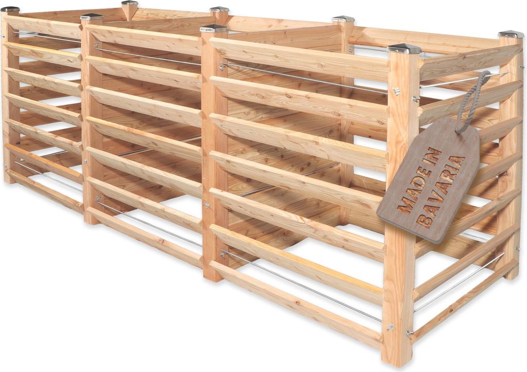 Moderner Komposter aus Lärchenholz Massivholz Produktbild 